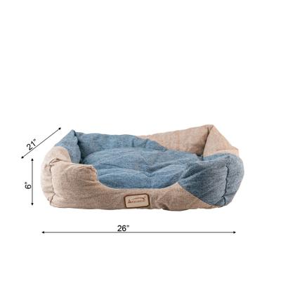 Show full view: Armarkat Soft Nest Dog & Cat Bed, Navy Blue & Beige slide 8 of 10