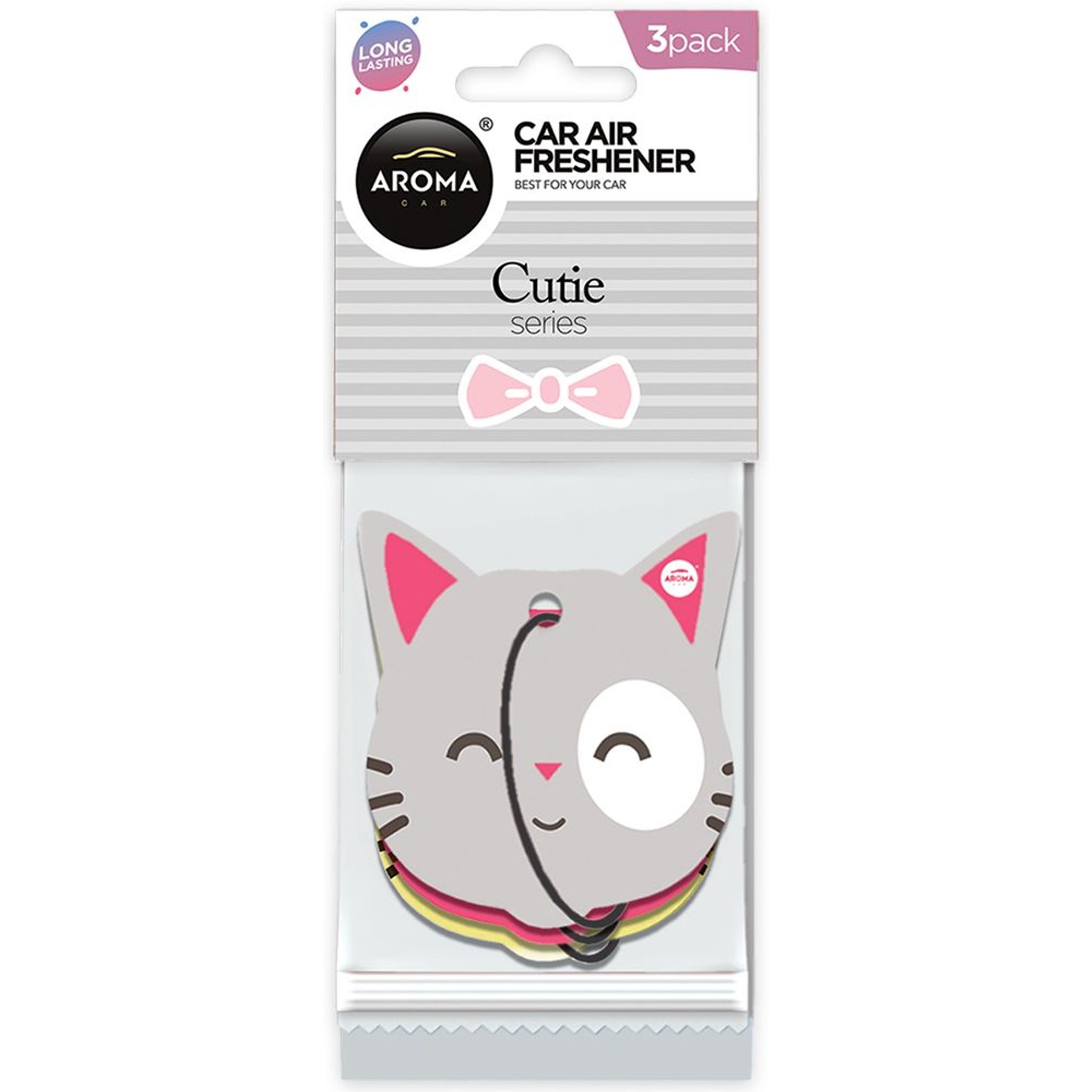 Aroma Car Cutie Series Air Fresheners & Cat Deodorizer, 3 count