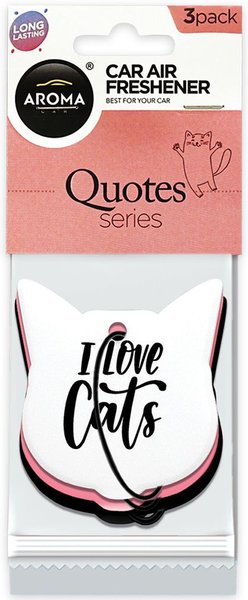 Aroma Car Quotes Series Air Fresheners & Cat Deodorizer, 3 count