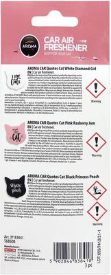 Show full view: Aroma Car Quotes Series Air Fresheners & Cat Deodorizer, 3 count slide 2 of 5