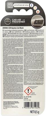 Show full view: Aroma Car Quotes Series Black Car Air Freshener slide 2 of 5