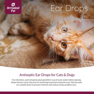 Show full view: Arrowleaf Pet by NaturPet Inc. Ear Drops Medication for Ear Infections for Cats & Dogs, 10-ml bottle slide 3 of 8