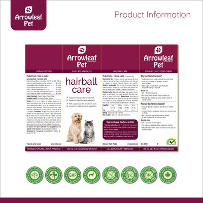 Show full view: Arrowleaf Pet by NaturPet Inc. Hairball Care & Digestive Health Liquid Supplement for Cats & Dogs, 100-ml bottle slide 6 of 8