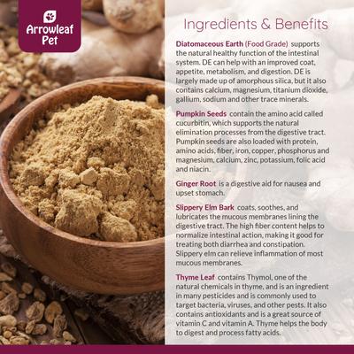 Show full view: Arrowleaf Pet by NaturPet Inc. Intesti Care Digestive Health Powder Digestive Aid for Cats & Dogs, 165-g jar slide 4 of 8