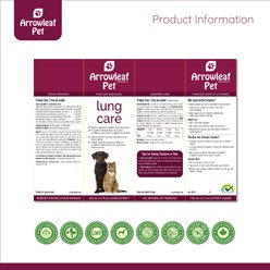 Arrowleaf Pet by NaturPet Inc. Lung Care Respiratory Health Supplement for Cats & Dogs, 100-ml bottle slide 2 of 6