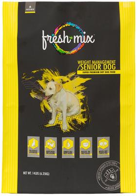 Show full view: Artemis Fresh Mix Weight Management Senior Formula Dry Dog Food, 4-lb bag slide 1 of 7