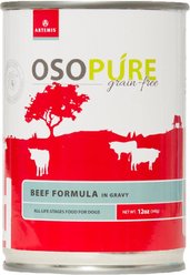 Artemis Osopure Grain-Free Beef in Gravy Canned Dog Food, 12-oz, case of 12