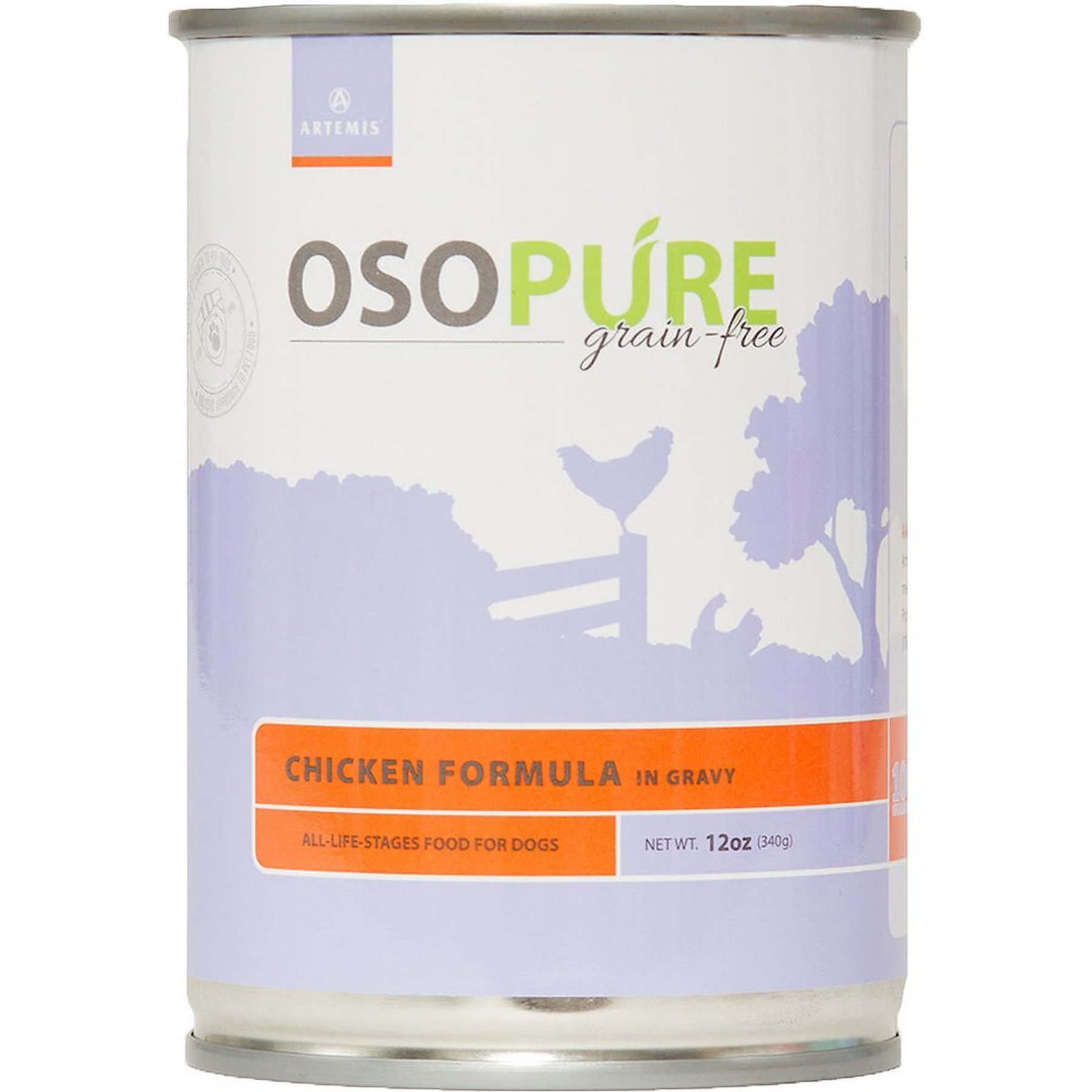 Artemis Osopure Grain-Free Chicken in Gravy Canned Dog Food, 12-oz, case of 12