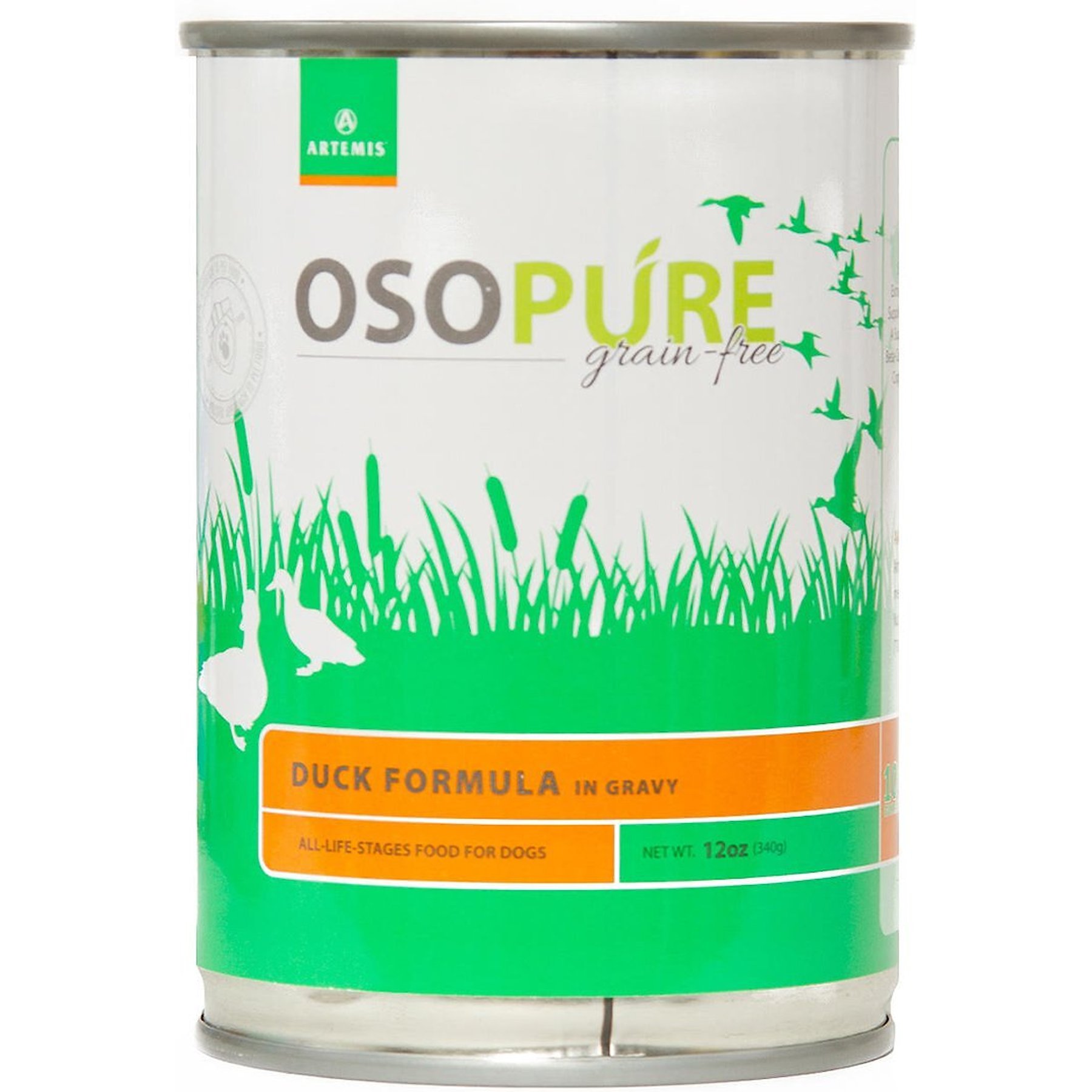Artemis Osopure Grain-Free Duck in Gravy Canned Dog Food, 12-oz, case of 12