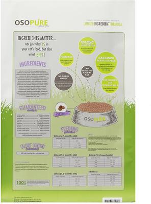 Show full view: Artemis Osopure Grain-Free Limited Ingredient Salmon & Garbanzo Bean Formula Dry Cat Food, 4-lb bag slide 3 of 6