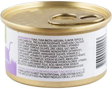 Show full view: Artemis Osopure Tuna Recipe in Gravy Grain-Free Canned Cat Food, 3-oz, case of 24 slide 3 of 6