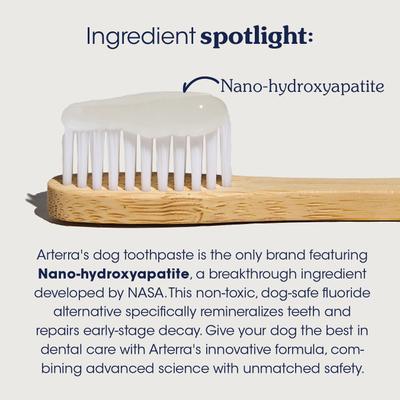 Show full view: Arterra Pet Science Peanut Butter Flavored Nano Hydroxyapatite Remineralizing Dog Toothpaste, 3-oz tube slide 6 of 12