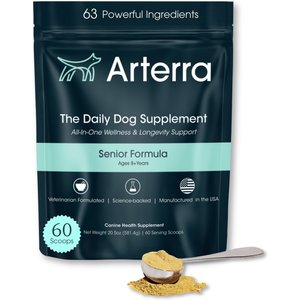 Arterra The Daily Dog Supplement Multivitamin + Joint Support Powder Supplement for Senior Dogs, 60 Scoops