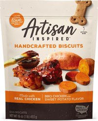 Artisan Inspired BBQ Chicken & Sweet Potato Flavor Biscuits Dog Treats, 16-oz bag