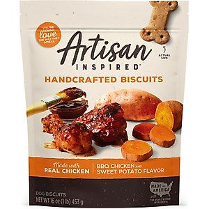 Artisan Inspired BBQ Chicken & Sweet Potato Flavor Biscuits Dog Treats, 16-oz bag