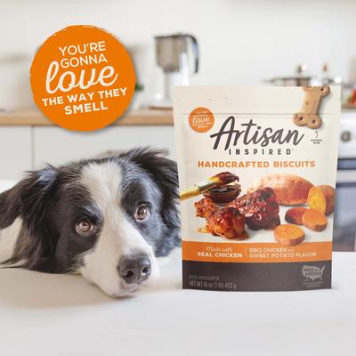 Show full view: Artisan Inspired BBQ Chicken & Sweet Potato Flavor Biscuits Dog Treats, 16-oz bag slide 5 of 11