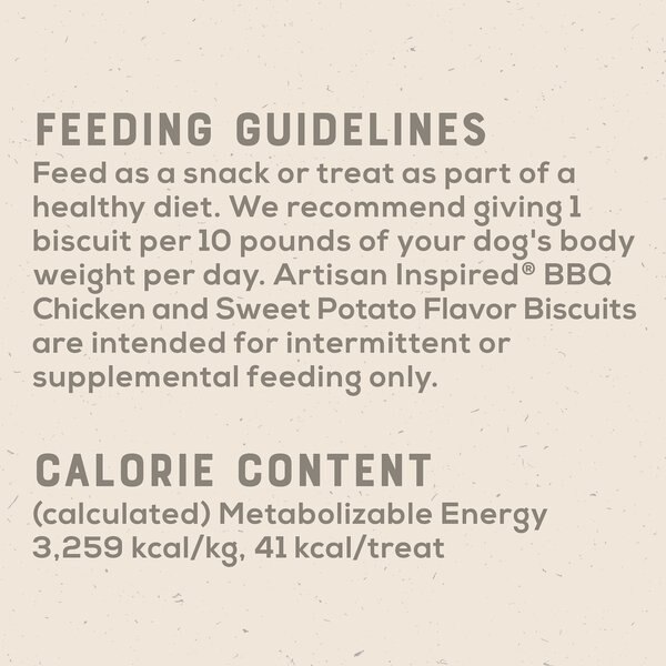 Artisan Inspired BBQ Chicken & Sweet Potato Flavor Biscuits Dog Treats, 16-oz bag