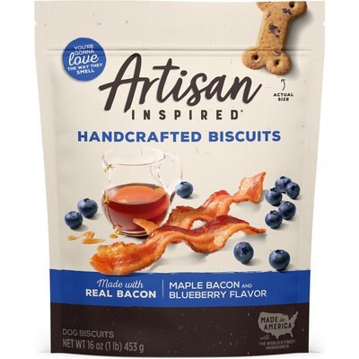 Artisan Inspired Artisan Inspired Maple Bacon & Blueberry Flavor Biscuits Dog Treats, 16-oz bag