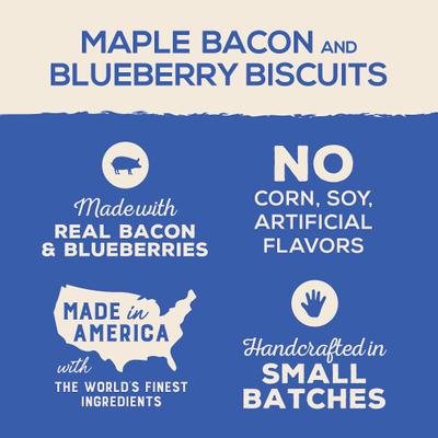 Show full view: Artisan Inspired Maple Bacon & Blueberry Flavor Biscuits Dog Treats, 16-oz bag slide 6 of 11