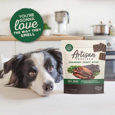 Show full view: Artisan Inspired Smoked Beef Brisket & Green beans Jerky Dog Treats, 5-oz bag slide 5 of 10