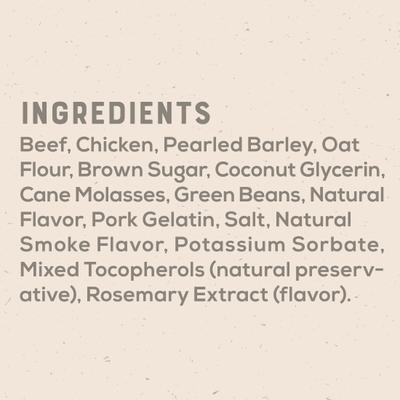 Show full view: Artisan Inspired Smoked Beef Brisket & Green beans Jerky Dog Treats, 5-oz bag slide 7 of 10