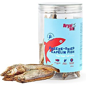 Arya Sit Capelin Freeze-Dried Dog Treats, 3-oz jar