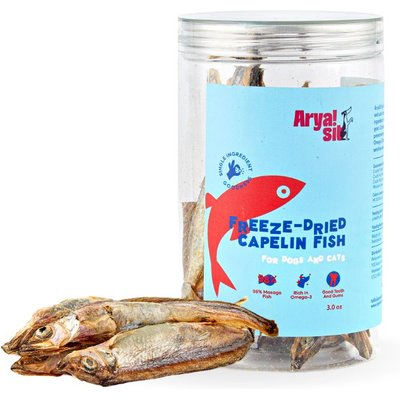 Arya Sit Arya Sit Capelin Freeze-Dried Dog Treats, 3-oz jar