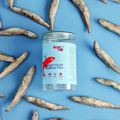 Show full view: Arya Sit Capelin Freeze-Dried Dog Treats, 3-oz jar slide 9 of 10
