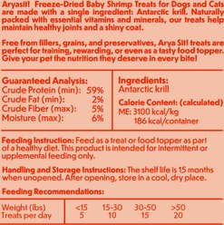 Arya Sit Grain-Free Variety Baby Shrimp Freeze-Dried Dog & Cat Treats, 2.1-oz jar slide 2 of 6