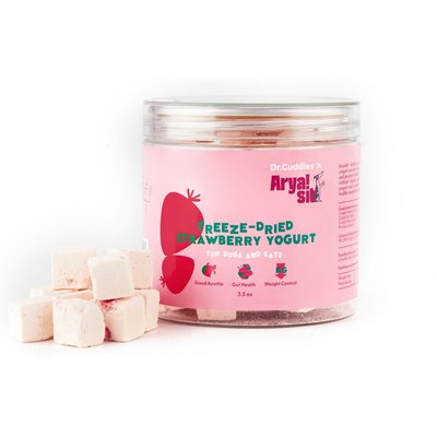 Arya Sit Arya Sit Strawberry Yogurt Freeze-Dried Dog Treats, 3.5-oz jar