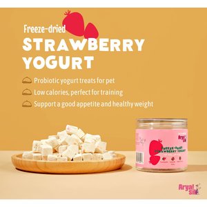 Arya Sit Strawberry Yogurt Freeze-Dried Dog Treats, 3.5-oz jar