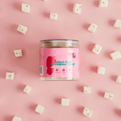 Show full view: Arya Sit Strawberry Yogurt Freeze-Dried Dog Treats, 3.5-oz jar slide 8 of 8