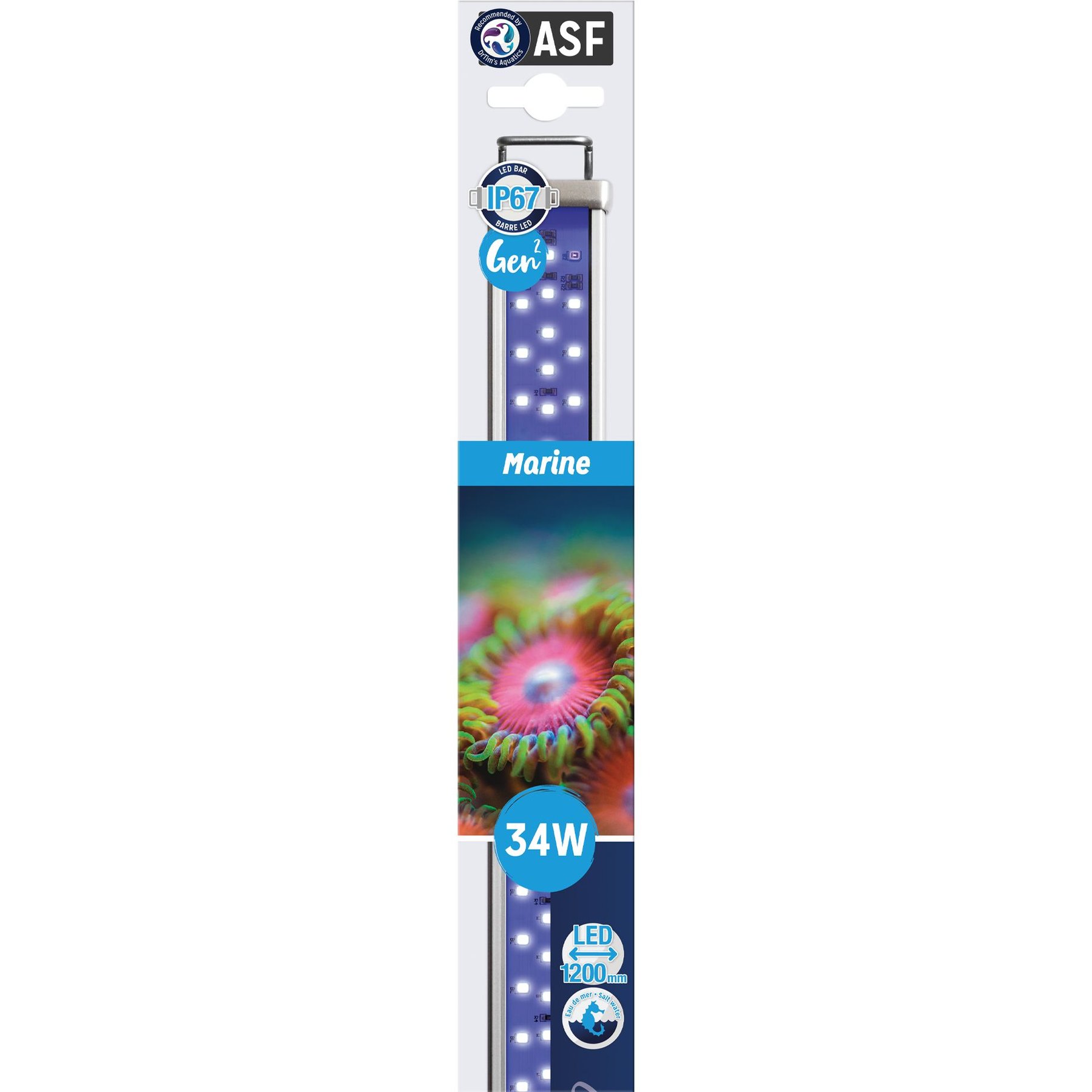 ASF Proten LED Marine Fish Aquarium Striplight, 36 Watt, 48-in