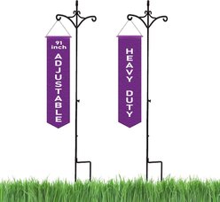 Ashman Adjustable Shepherd Hook with Twin Hook, 91-in, 2 count