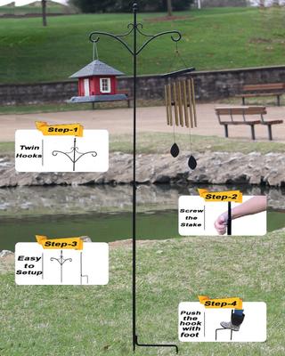 Show full view: Ashman Adjustable Shepherd Hook with Twin Hook, 91-in, 2 count slide 3 of 5