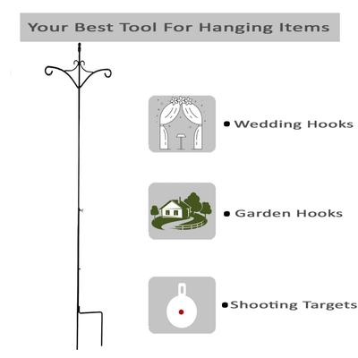 Show full view: Ashman Adjustable Shepherd Hook with Twin Hook, 91-in, 2 count slide 4 of 5