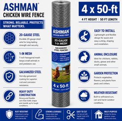 Ashman Chicken Wire Fence 20-Gauge 1-in Mesh Galvanized Steel Fencing, 4 x 50-ft slide 2 of 4
