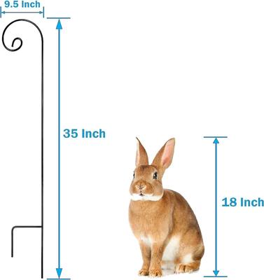 Show full view: Ashman Curled Shepherd Hook, Black, 2 count slide 5 of 5