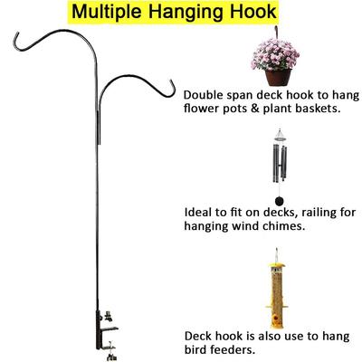 Show full view: Ashman Double Span Deck Hook, Black, 46-in, 1 count slide 3 of 5