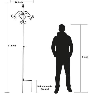 Show full view: Ashman Floral Design Adjustable Shepherd Hook, 91-in, 1 count slide 4 of 5