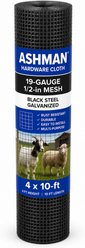 Ashman Hardware Cloth 19-Gauge 1/2-in Mesh Black Steel Galvanized Goat & Sheep Fencing, 4 x 10-ft