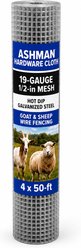 Ashman Hardware Cloth 19-Gauge 1/2-in Mesh Hot Dip Galvanized Steel Goat & Sheep Wire Fencing, 4 x 50-ft