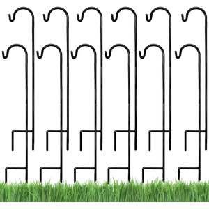 Ashman Premium Metal Shepherd Hook, 12 count