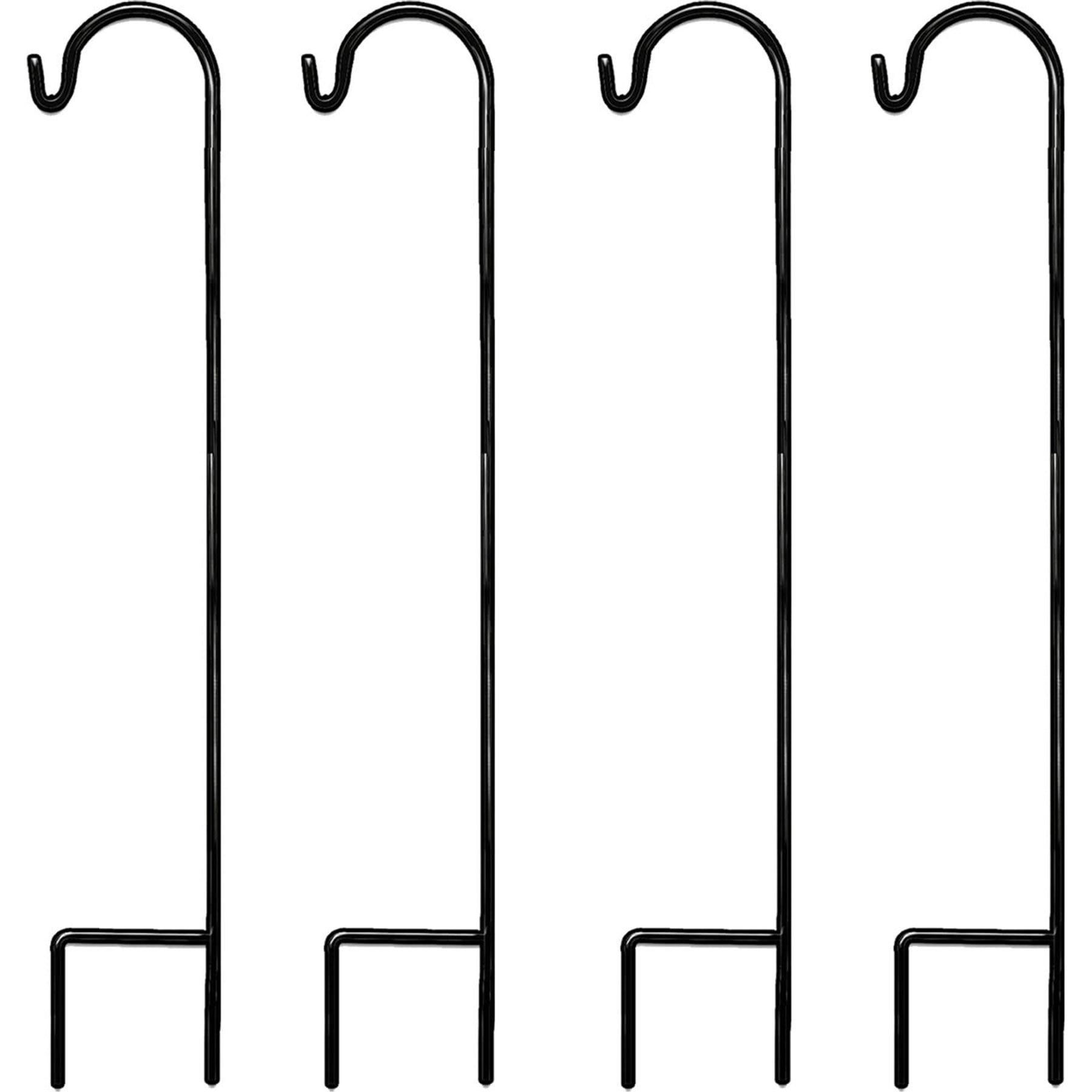 Ashman Shepherd Hook, Black, 48-in, 4 count