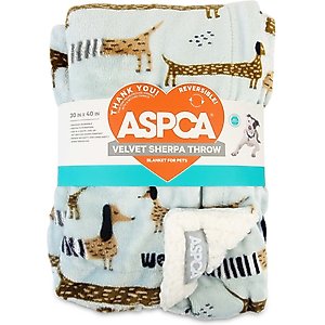 ASPCA Breeds Pattern Embossed Dog & Cat Blanket