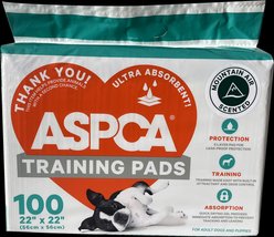ASPCA Dog Training Pads, 22 x 22-in, 100 count, Mountain Fresh Scented
