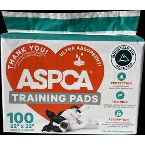 ASPCA Dog Training Pads, 22 x 22-in, 100 count, Mountain Fresh Scented