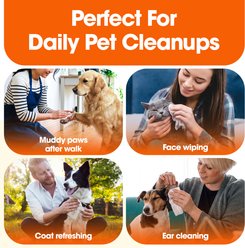 ASPCA Gentle Cleansing for Sensitive Skin Unscented Dog & Cat Grooming Wipes, 150 count slide 2 of 6