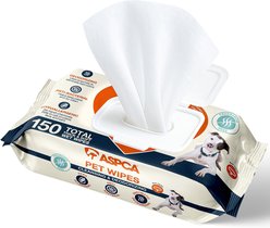 ASPCA Gentle Cleansing for Sensitive Skin Unscented Dog & Cat Grooming Wipes, 150 count