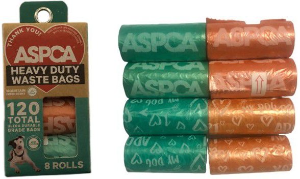 ASPCA Hearts Pattern Dog Waste Bag, 120 count, Mountain Fresh Scent